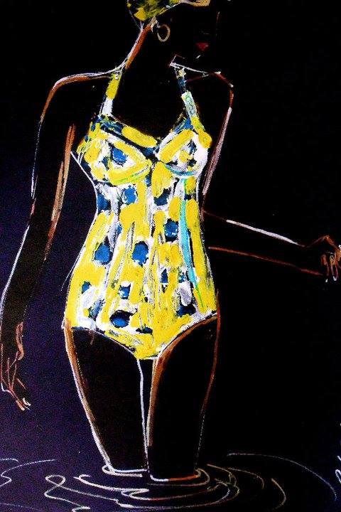 yellow-print-swimsuit